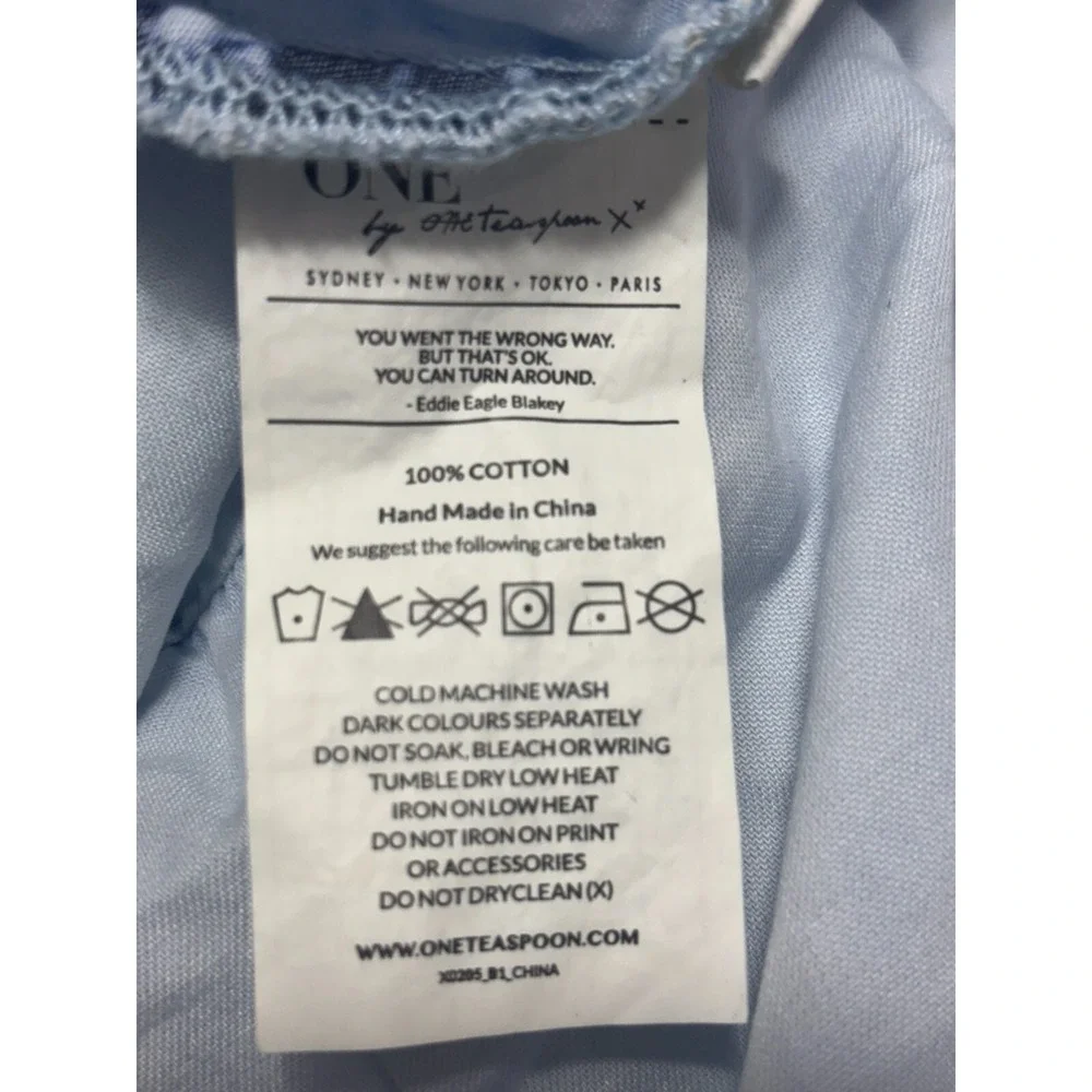 One Teaspoon NWT Shorts Light Blue Coco Calypsos Denim‎ Cotton Elastic Waist XS